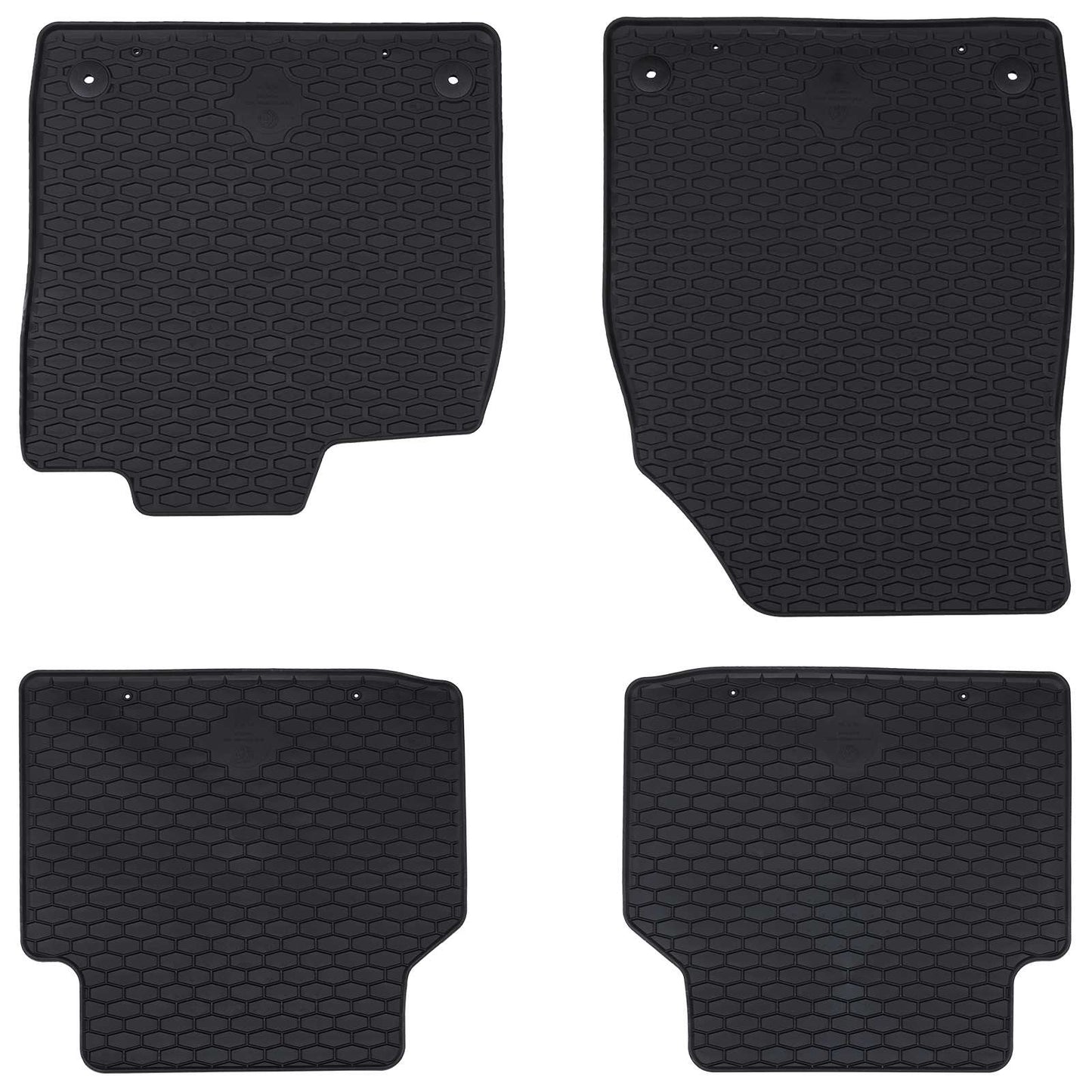 Vidaxxl tapis de sol de voiture 4 pcs caoutchouc noir
