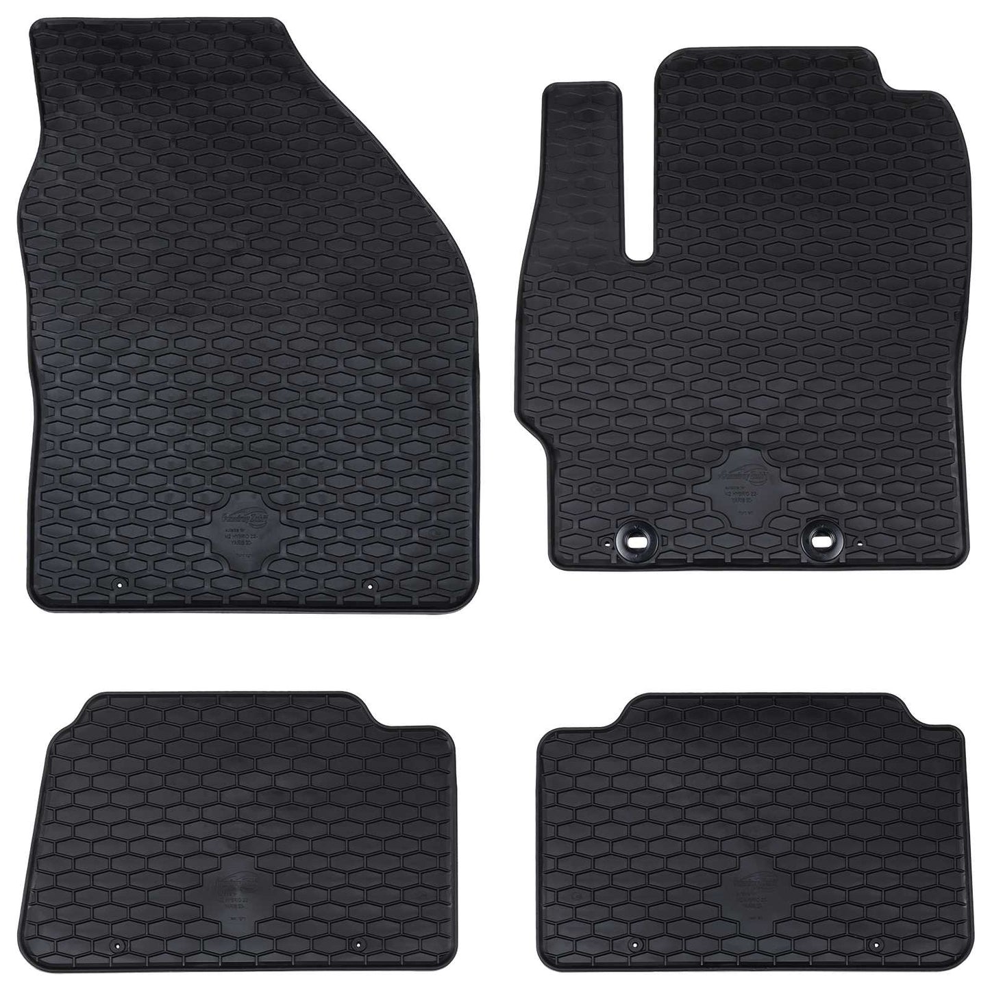 Vidaxxl tapis de sol de voiture 4 pcs caoutchouc noir
