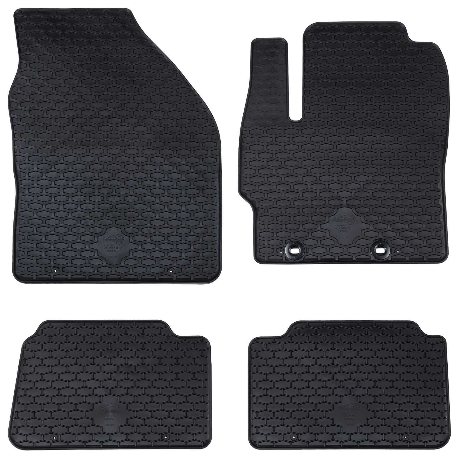 Vidaxxl tapis de sol de voiture 4 pcs caoutchouc noir