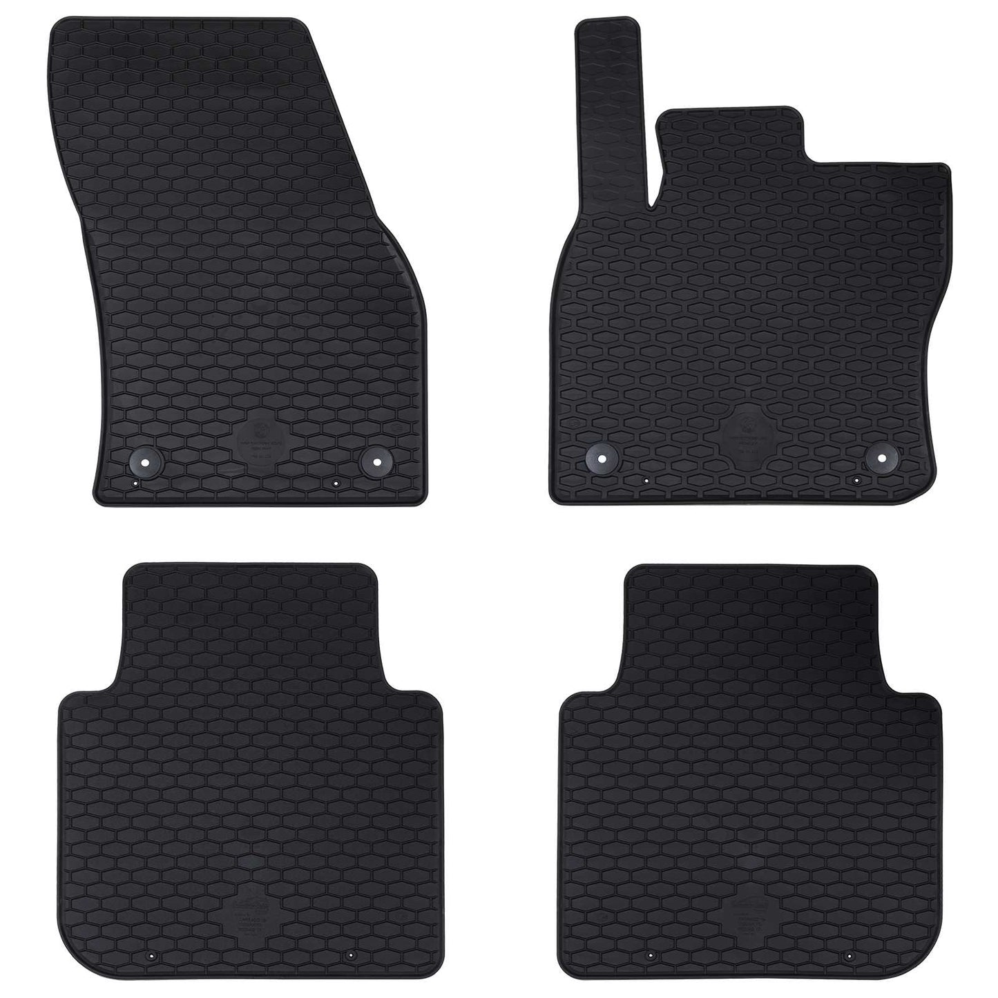 VidaXL tapis de sol de voiture 4 pcs noir TPE