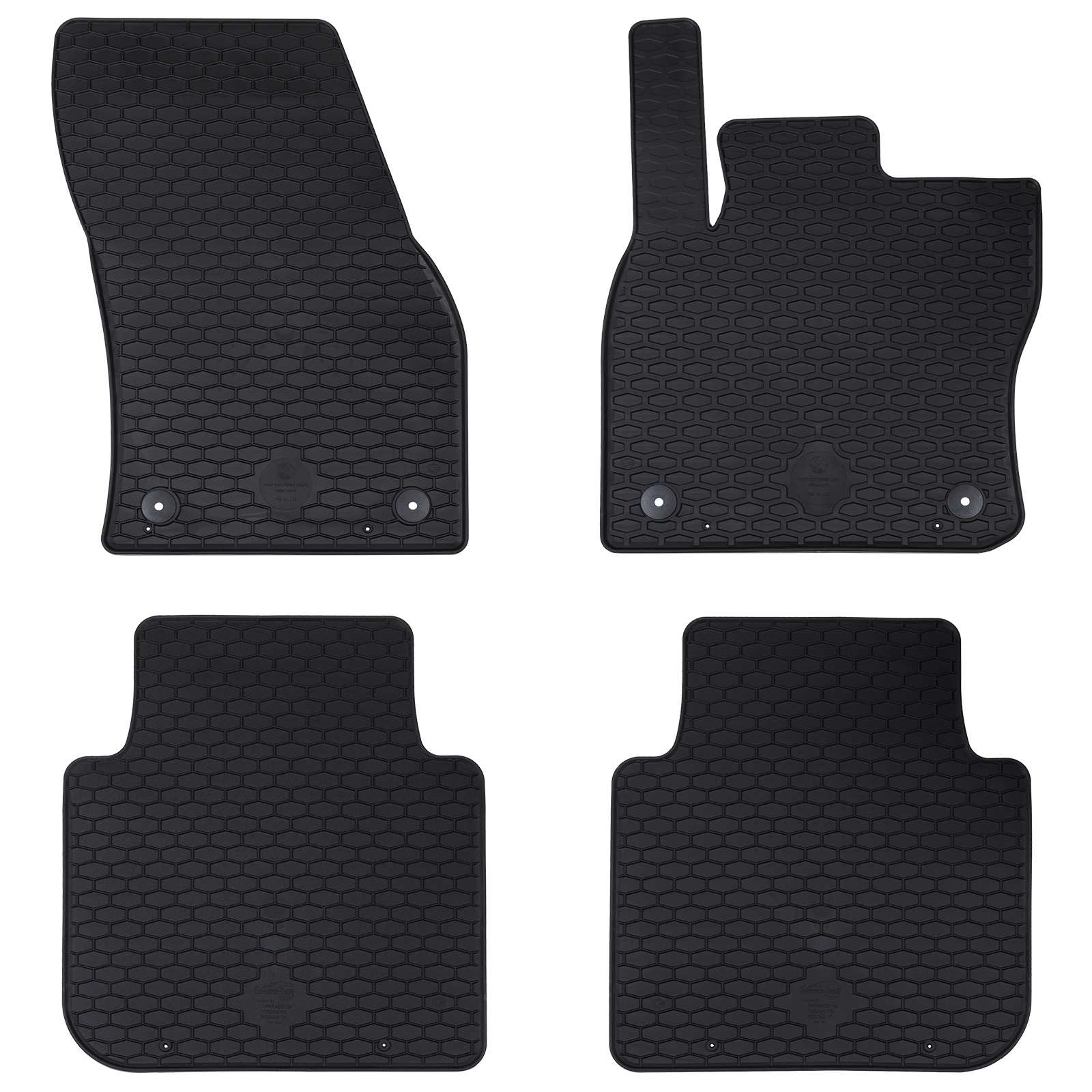 VidaXL tapis de sol de voiture 4 pcs noir TPE