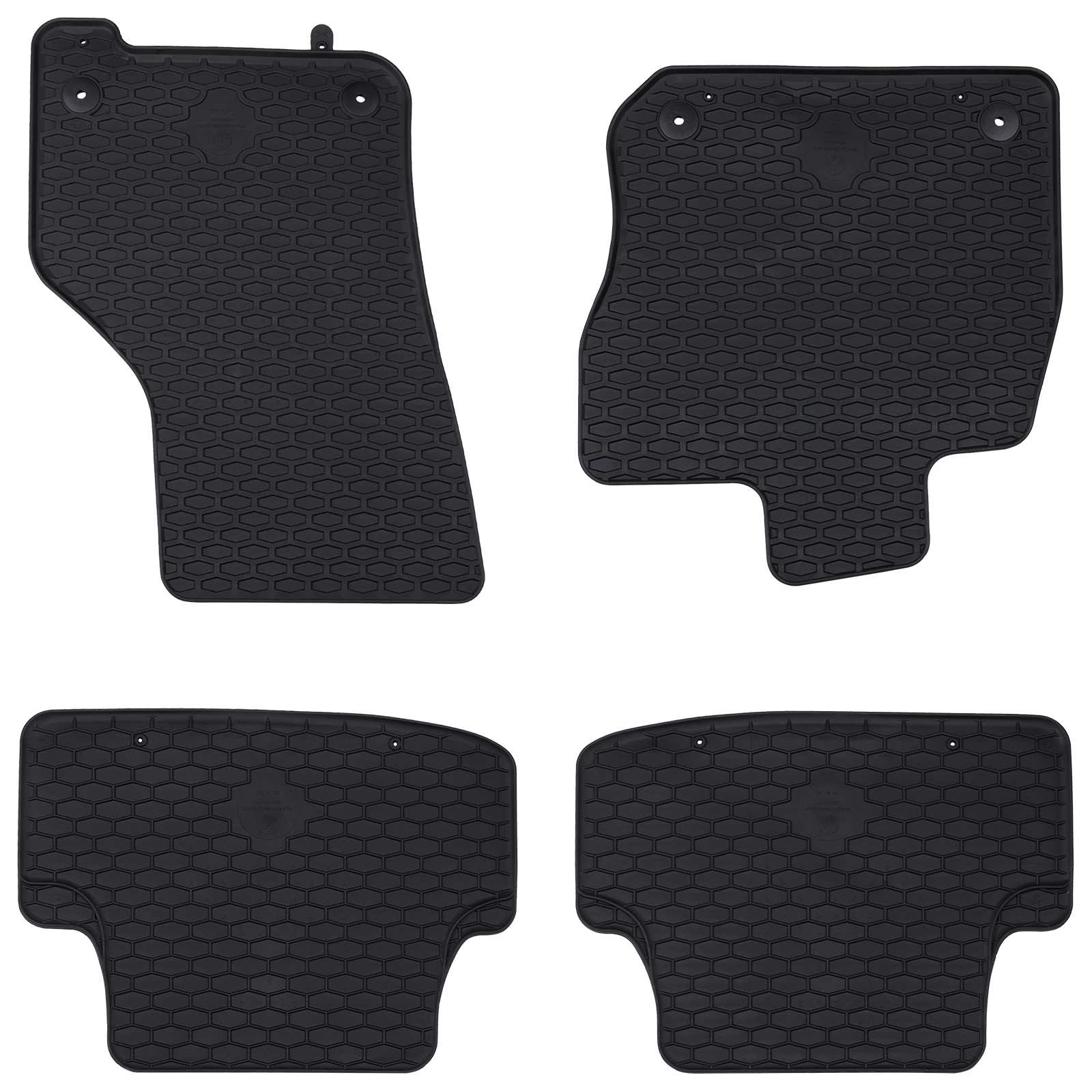 VidaXL tapis de sol de voiture 4 pcs noir VW Golf VIII MHEV caoutchouc