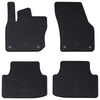 Vidaxl tapis de sol voiture 4 pcs noir VW Tiguan Tdi caoutchouc