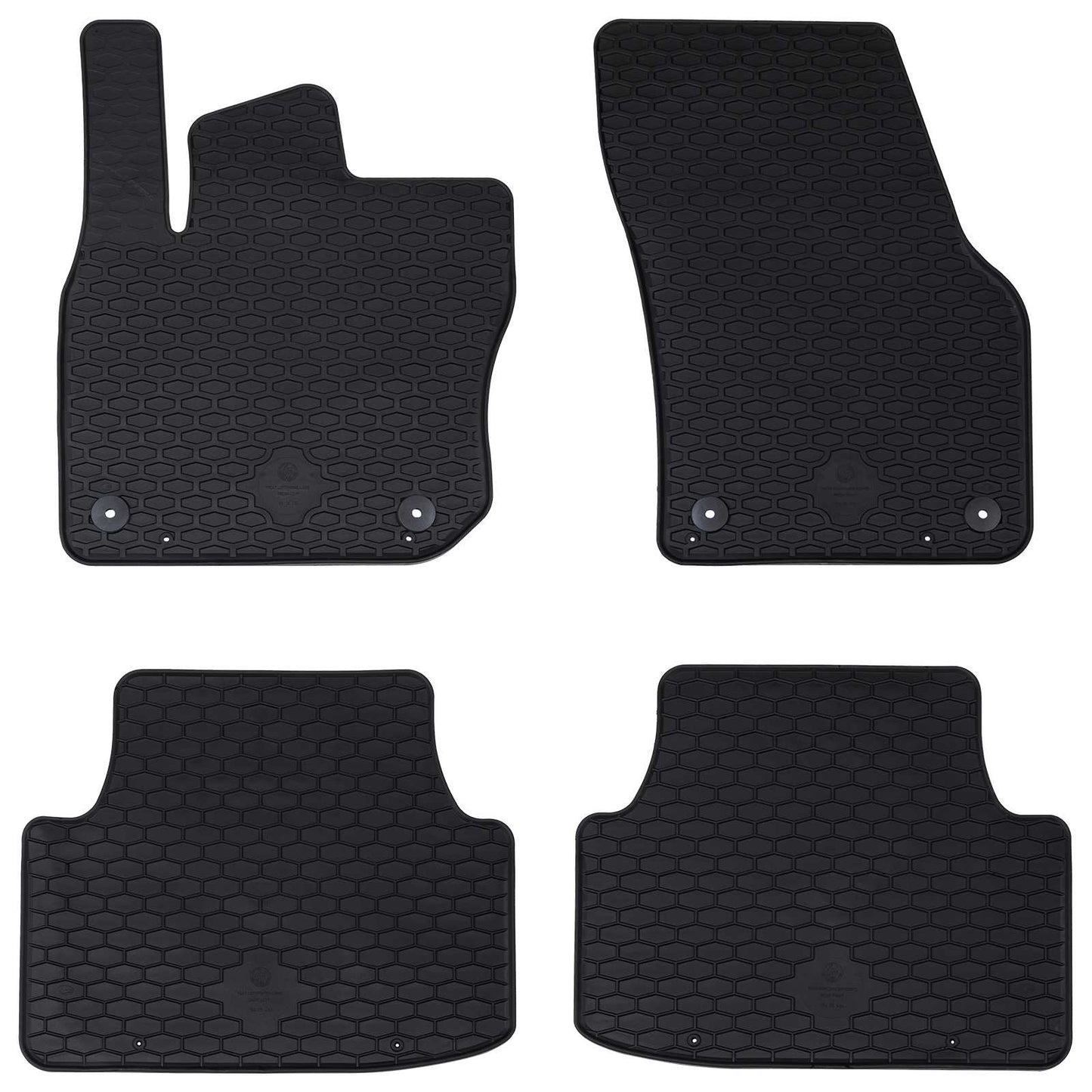 Vidaxl tapis de sol voiture 4 pcs noir VW Tiguan Tdi caoutchouc