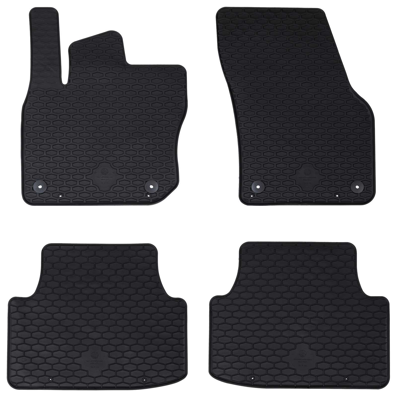 Vidaxl tapis de sol voiture 4 pcs noir VW Tiguan Tdi caoutchouc