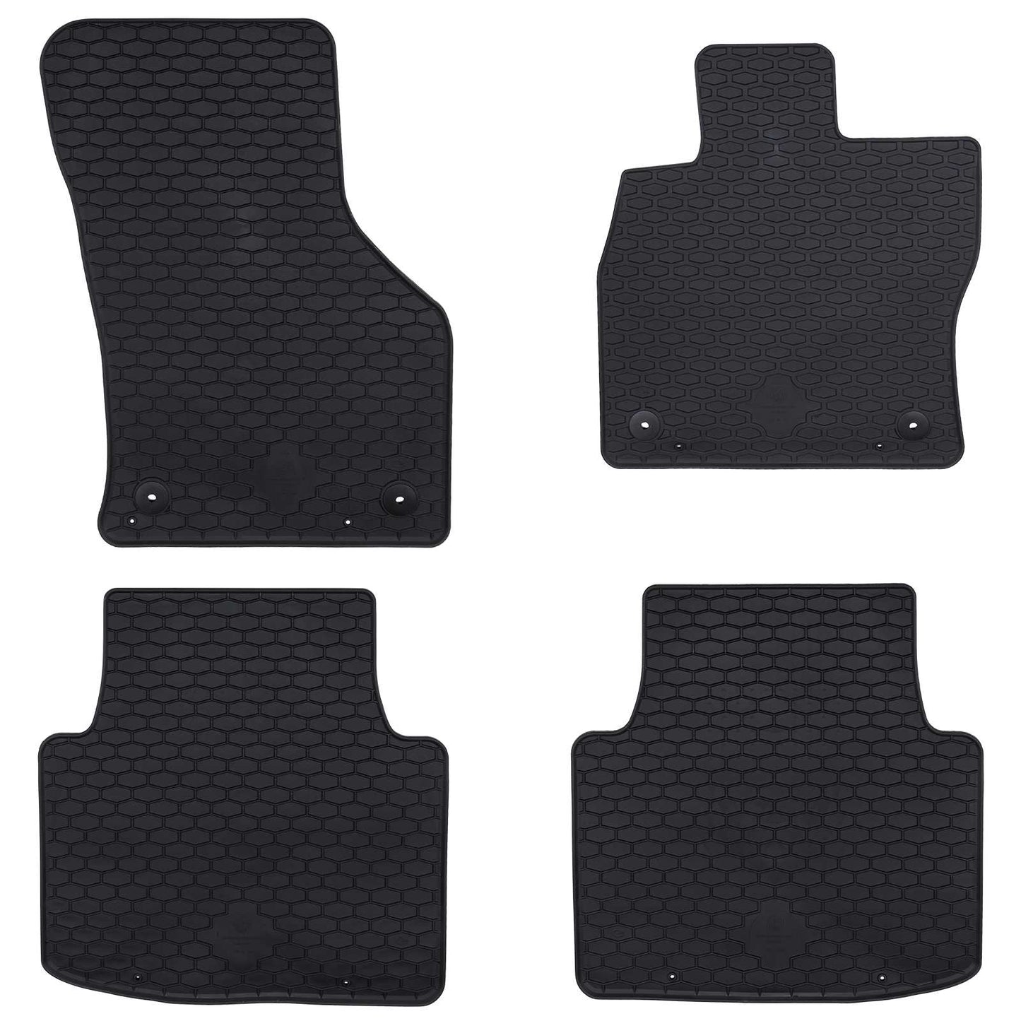 Vidaxl tapis de sol de voiture 4 pcs noir škoda superbe iii iv caoutchouc