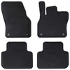 Vidaxxl tapis de sol de voiture 4 pièces noir sur mesure pour Audi Q3 caoutchouc
