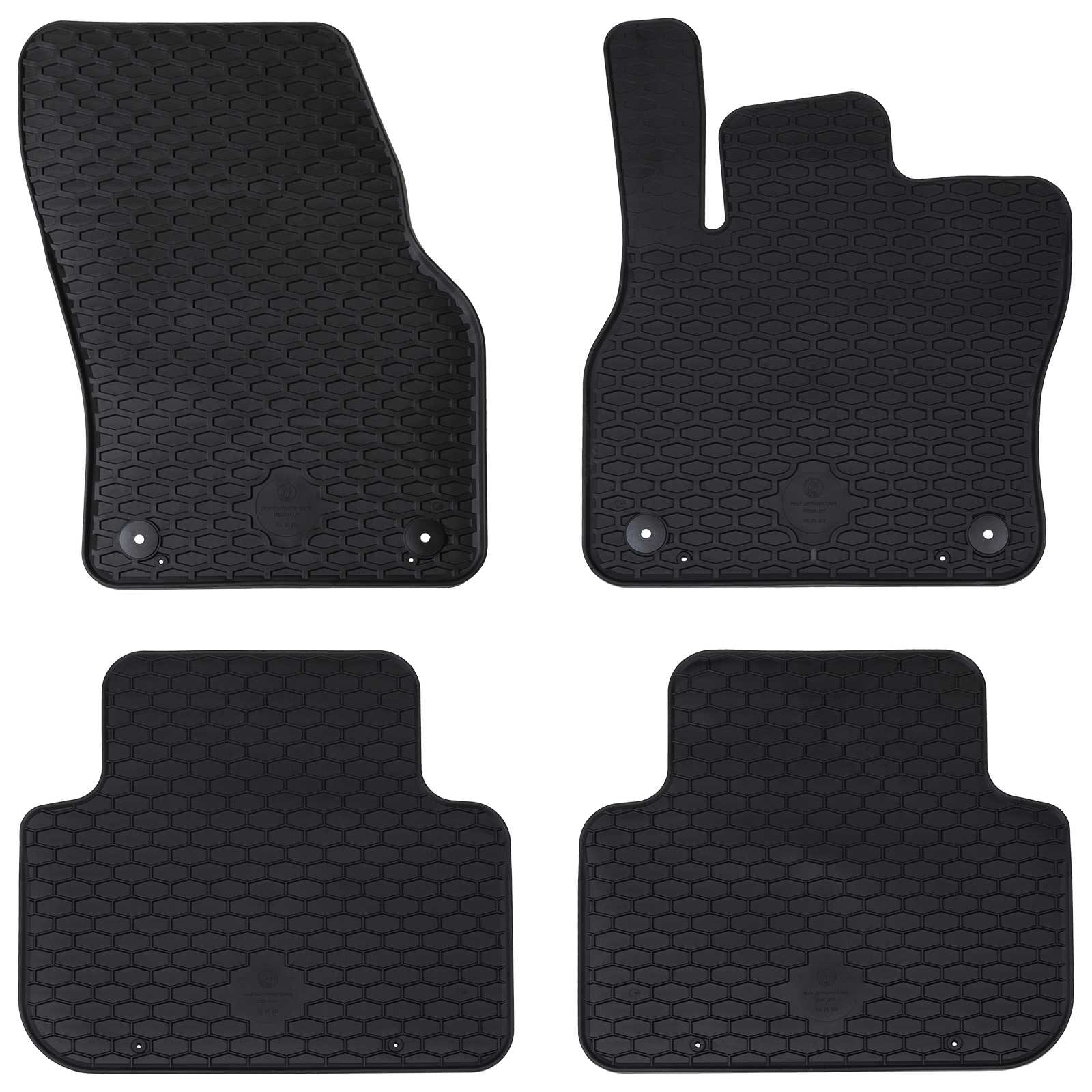 Vidaxxl tapis de sol de voiture 4 pièces noir sur mesure pour Audi Q3 caoutchouc
