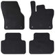 Vidaxxl tapis de sol de voiture 4 pièces noir sur mesure pour Audi Q3 caoutchouc