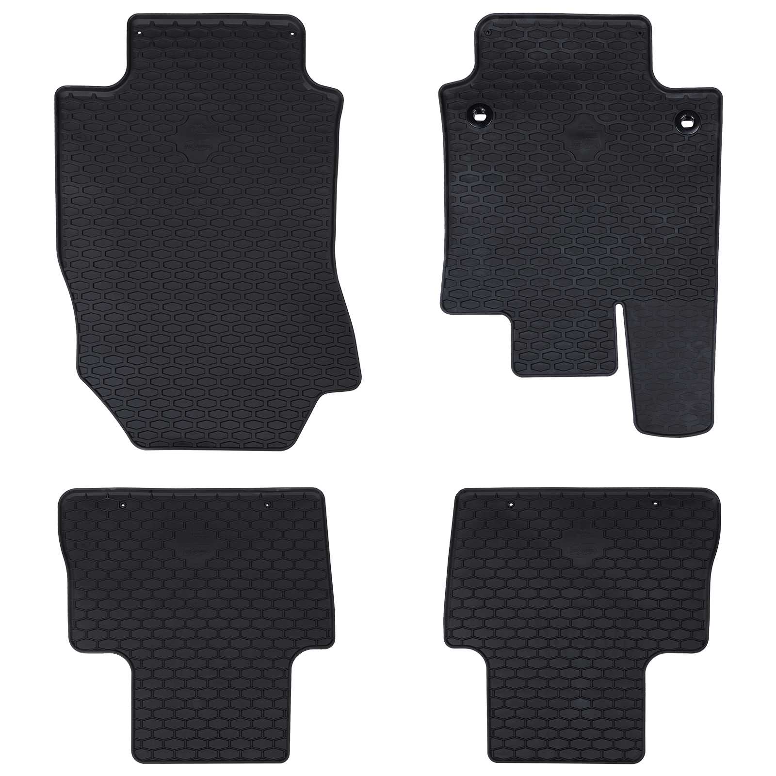 Vidaxxl tapis de sol de voiture 4 pcs caoutchouc noir
