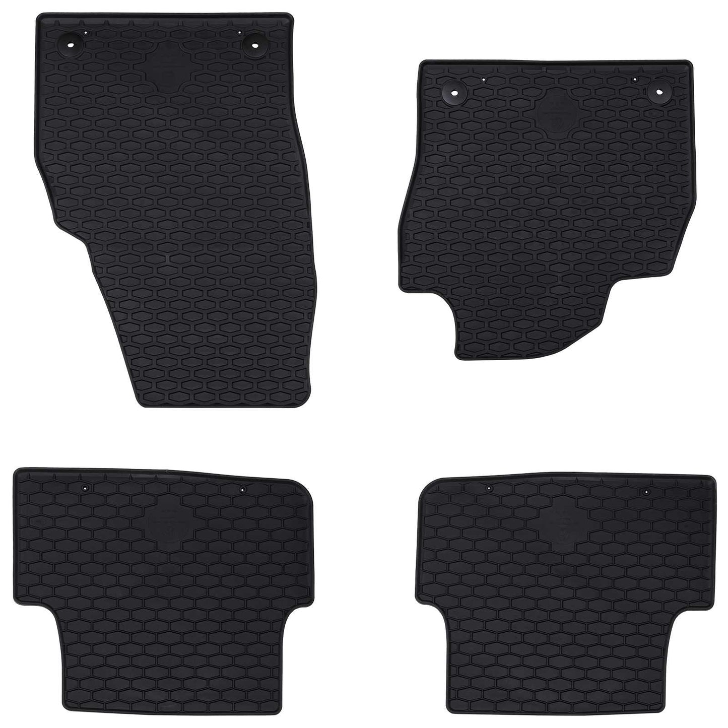 Vidaxl tapis de sol voiture 4 pcs noir VW Polo, caoutchouc taigo