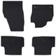 Vidaxl tapis de sol voiture 4 pcs noir VW Polo, caoutchouc taigo