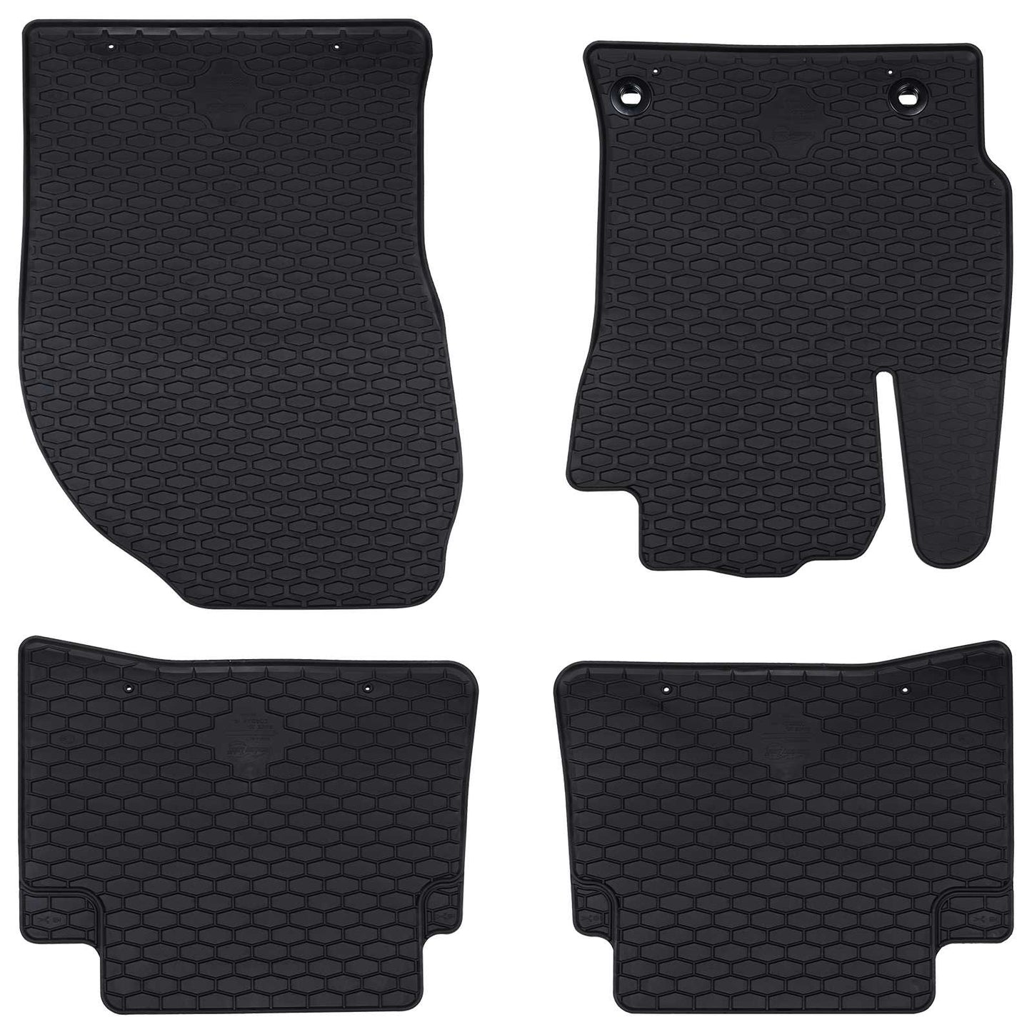 Vidaxxl tapis de sol de voiture 4 pcs caoutchouc noir