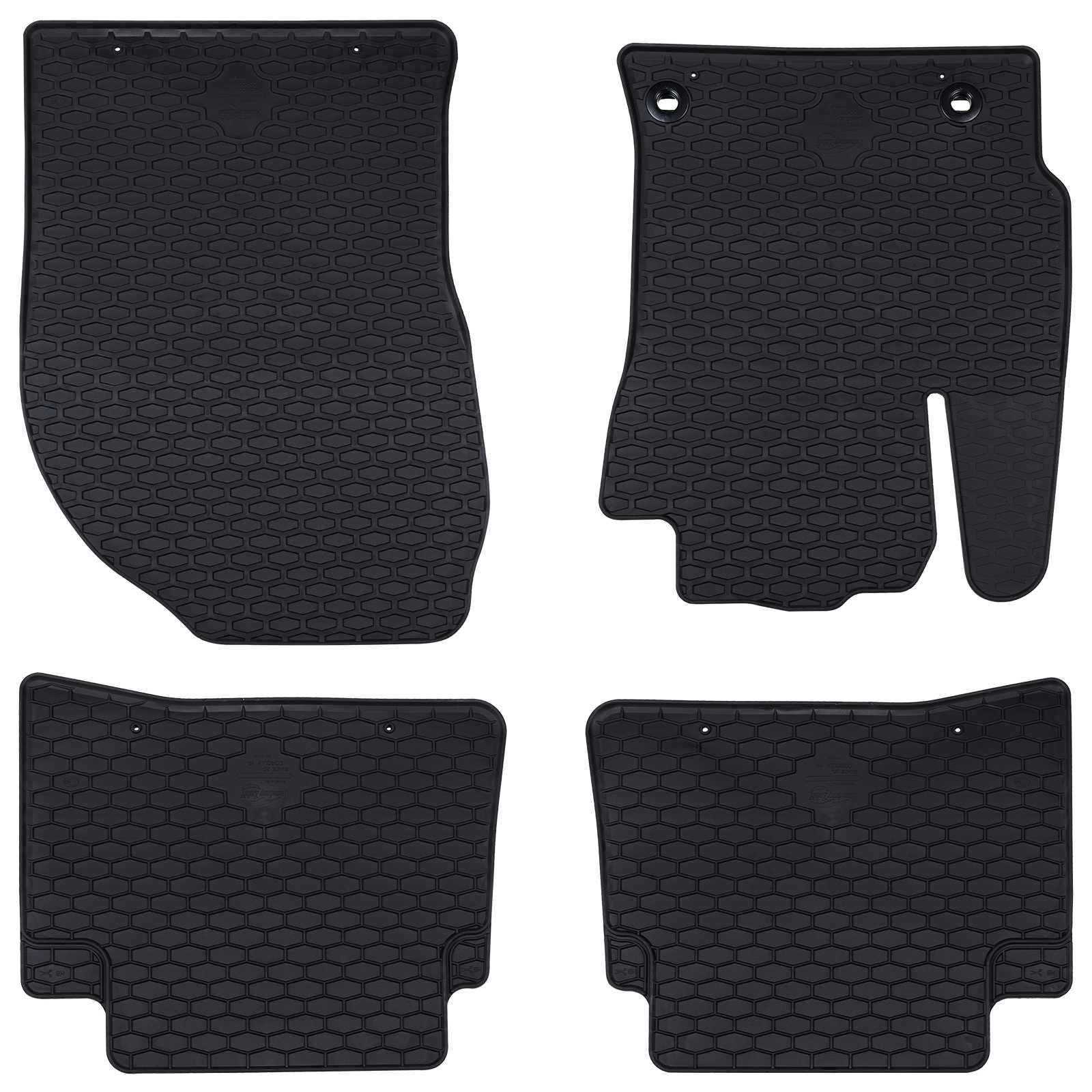 Vidaxxl tapis de sol de voiture 4 pcs caoutchouc noir