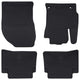 Vidaxxl tapis de sol de voiture 4 pcs caoutchouc noir