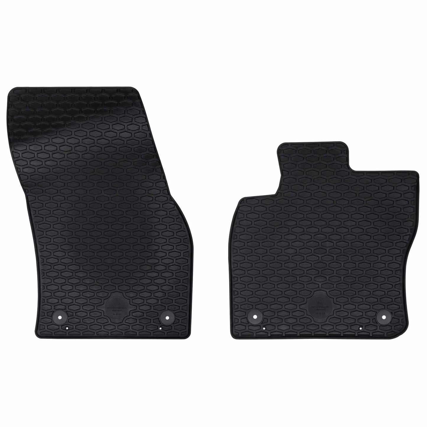 Vidaxxl tapis de sol de voiture 2 pcs caoutchouc noir