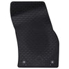 Vidaxxl tapis de sol de voiture 2 pcs caoutchouc noir