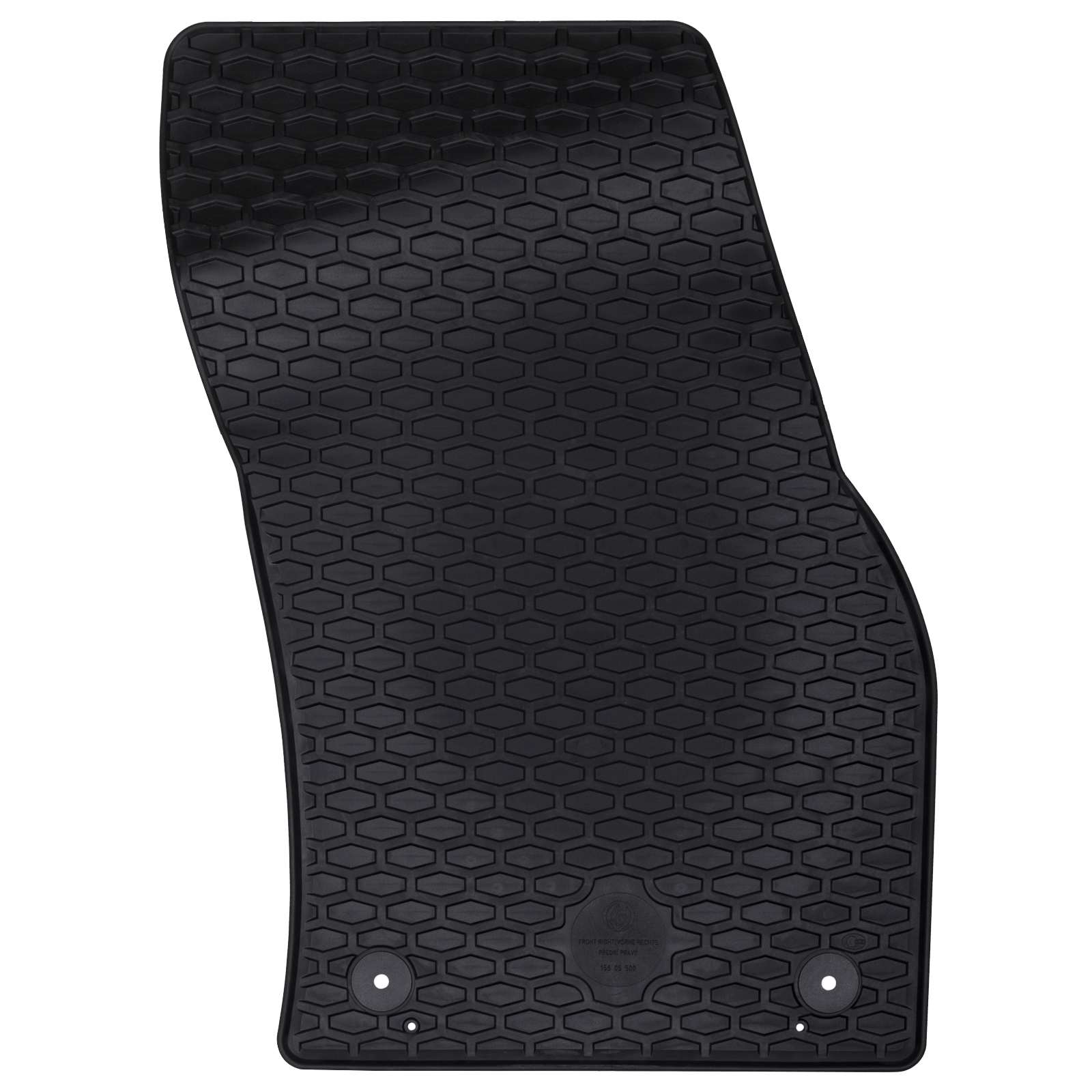 Vidaxxl tapis de sol de voiture 2 pcs caoutchouc noir