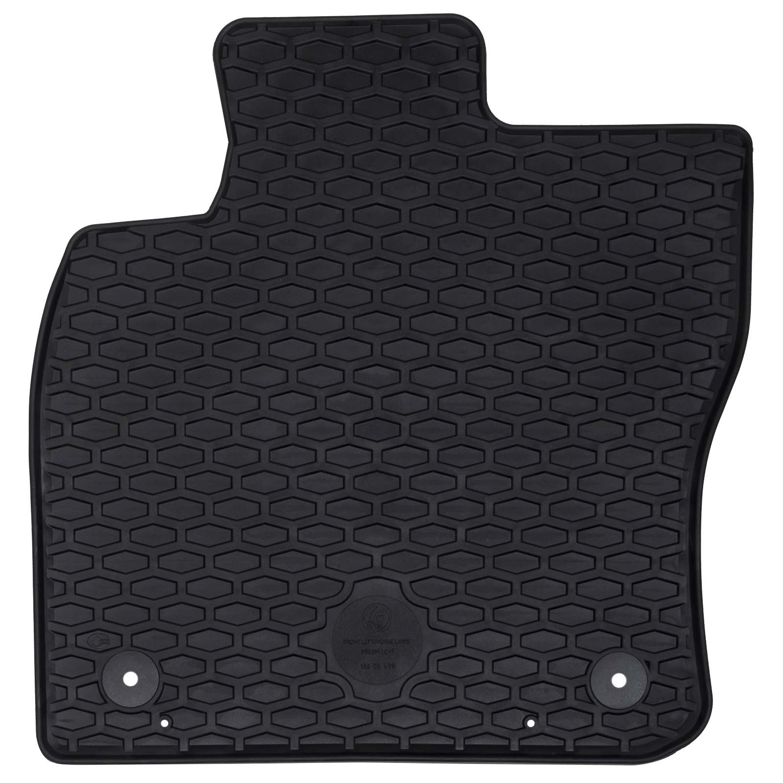 Vidaxxl tapis de sol de voiture 2 pcs caoutchouc noir