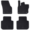 Vidaxl tapis de sol de voiture 4 pcs noir škoda kodiaq tdi caoutchouc