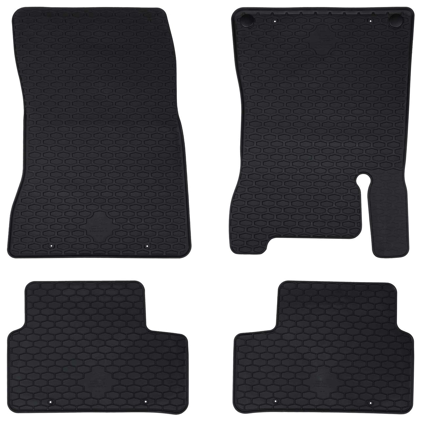 Vidaxxl tapis de sol de voiture 4 pcs caoutchouc noir