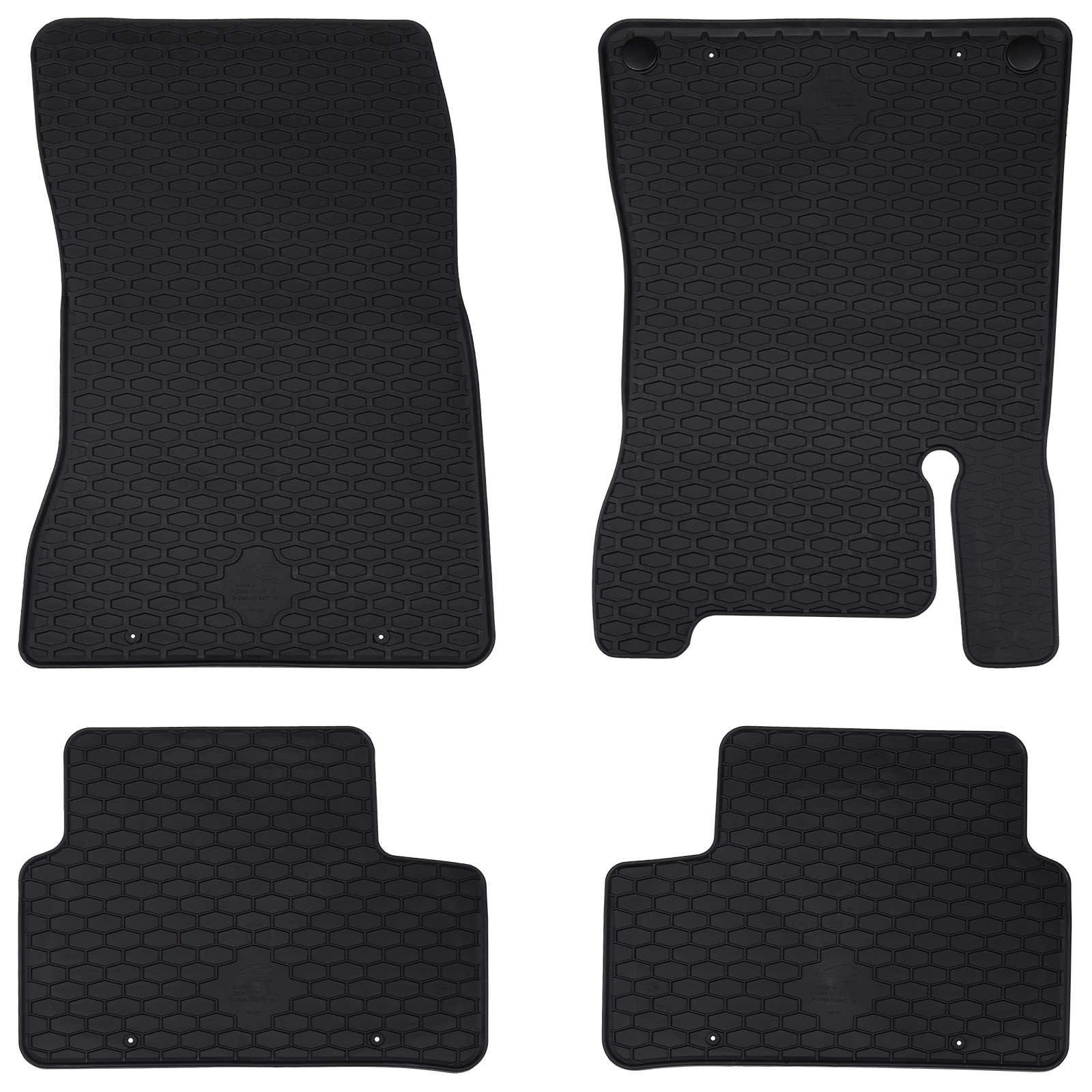 Vidaxxl tapis de sol de voiture 4 pcs caoutchouc noir
