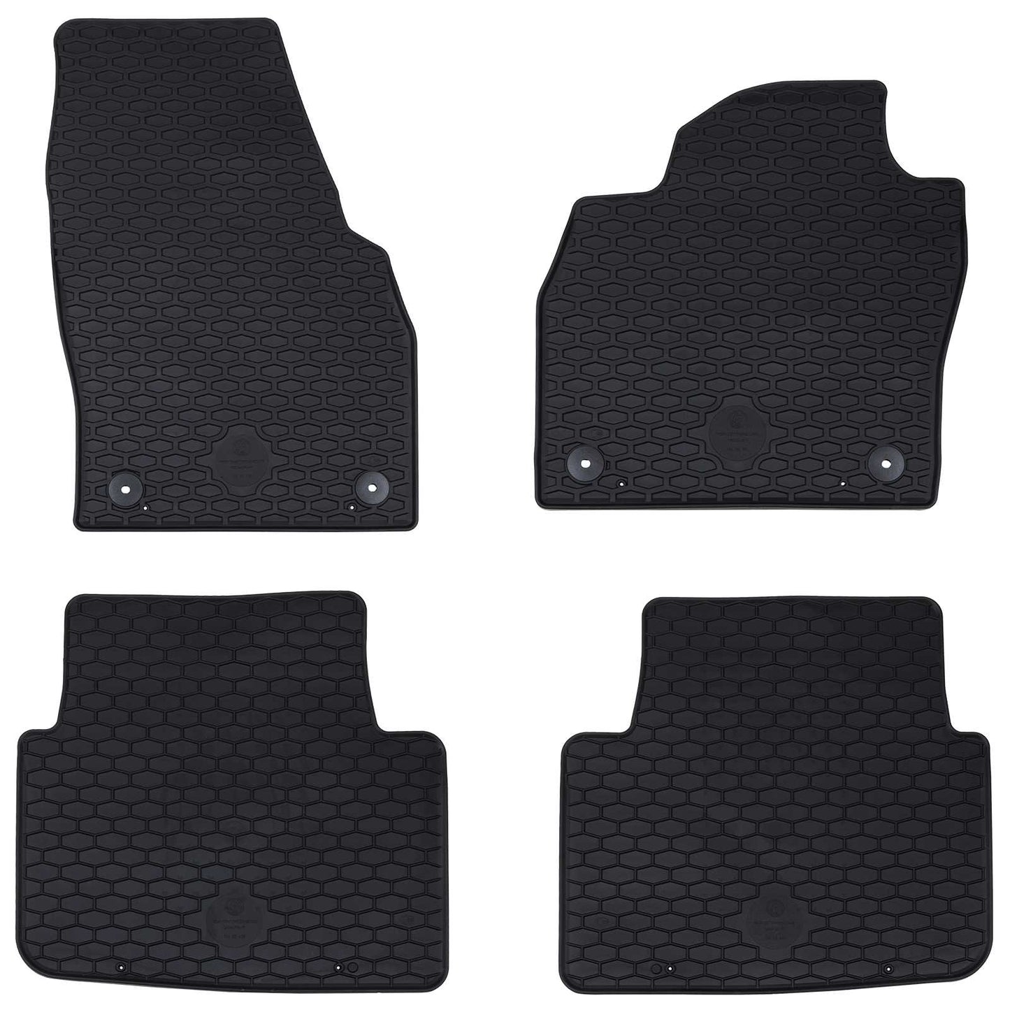 VidaXL tapis de sol de voiture 4 pcs noir kamiq, caoutchouc scala