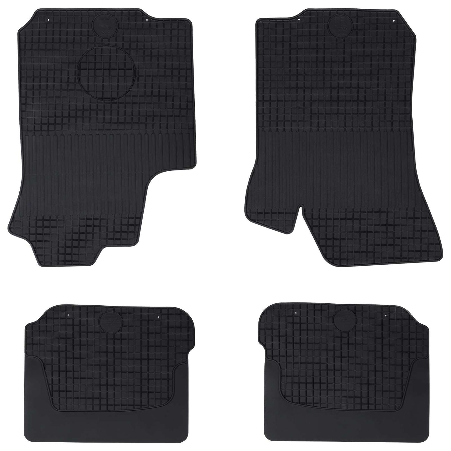 Vidaxxl tapis de sol de voiture 4 pcs noir škoda octavia i 97-04 caoutchouc