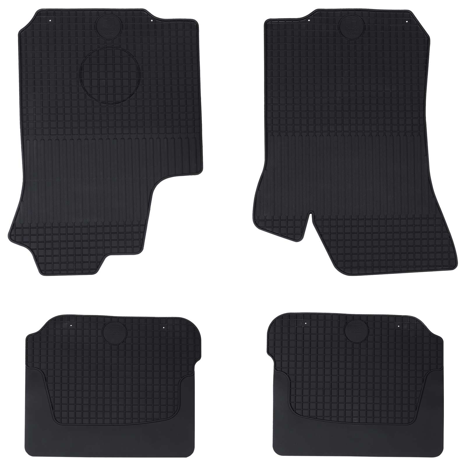 Vidaxxl tapis de sol de voiture 4 pcs noir škoda octavia i 97-04 caoutchouc