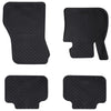 VidaXL tapis de sol de voiture 4 pcs noir TPE