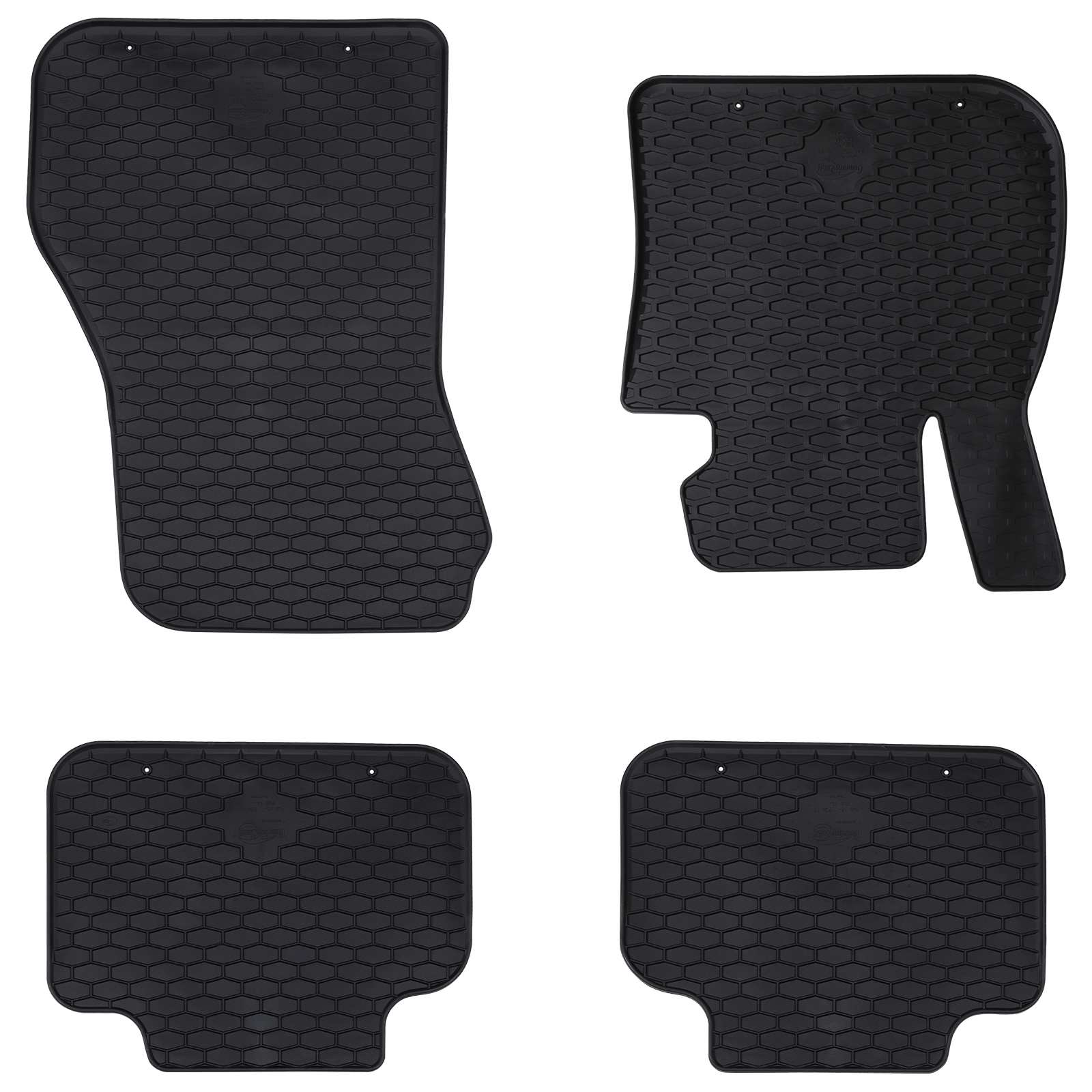 VidaXL tapis de sol de voiture 4 pcs noir TPE