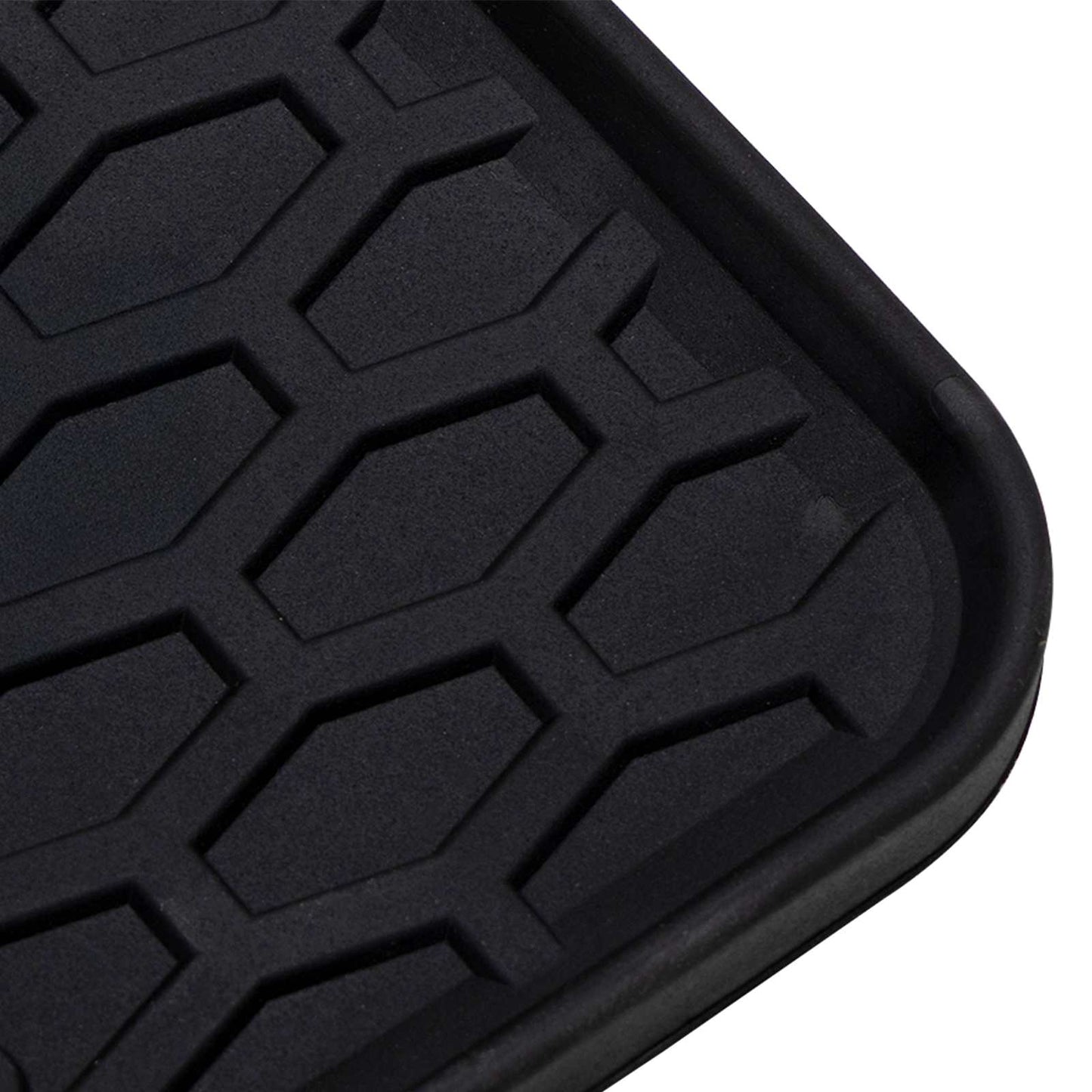 VidaXL tapis de sol de voiture en caoutchouc noir
