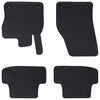 Vidaxxl tapis de sol de voiture 4 pièces noir sur mesure pour Audi Q2 caoutchouc