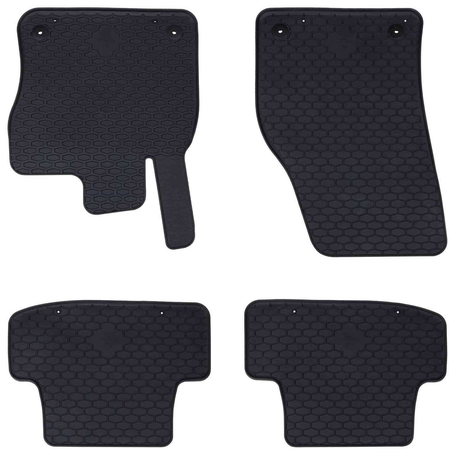 Vidaxxl tapis de sol de voiture 4 pièces noir sur mesure pour Audi Q2 caoutchouc