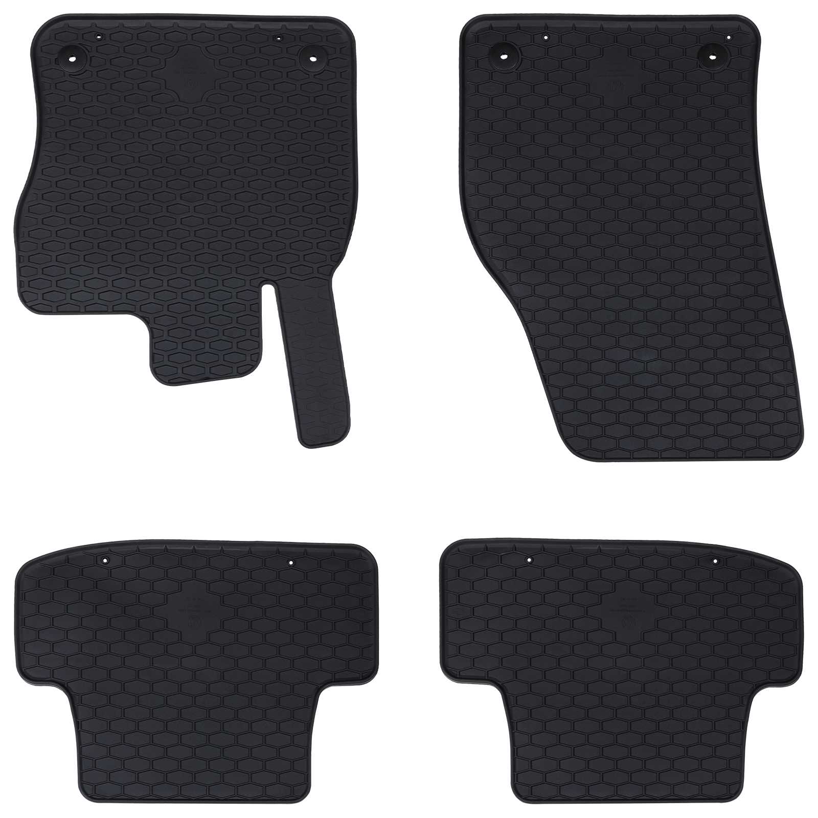 Vidaxxl tapis de sol de voiture 4 pièces noir sur mesure pour Audi Q2 caoutchouc