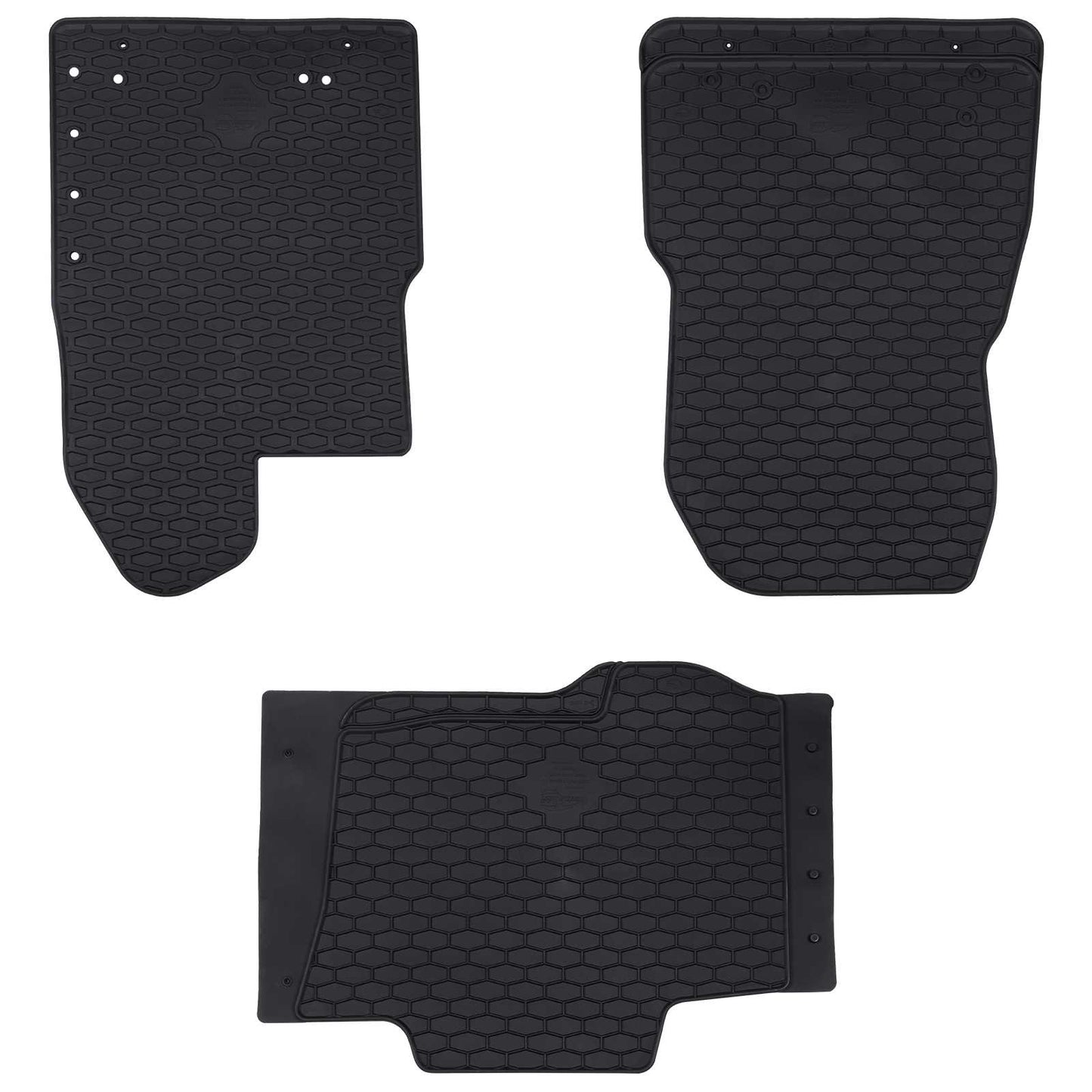 VidaXL tapis de sol de voiture 3 pcs noir TPE