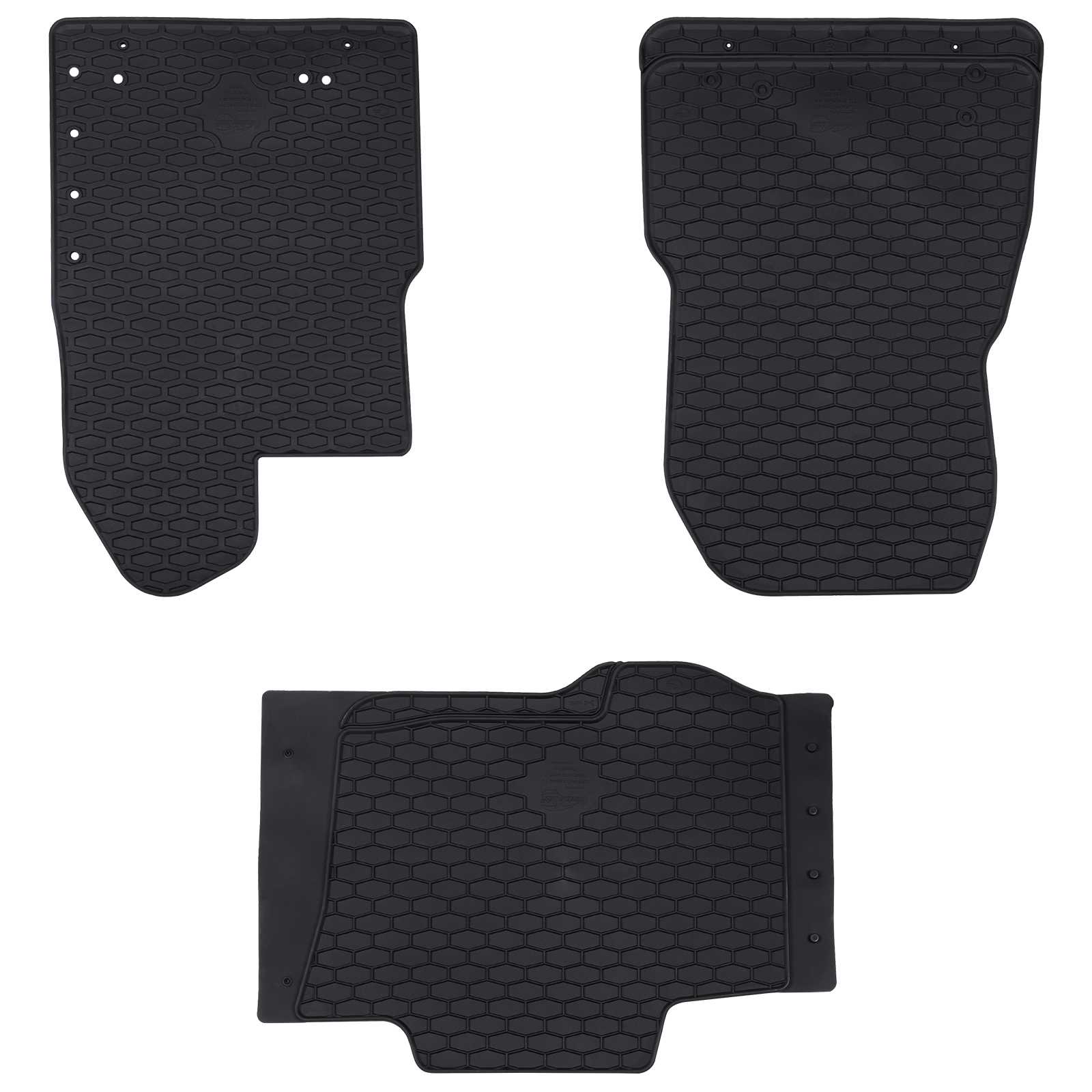 VidaXL tapis de sol de voiture 3 pcs noir TPE