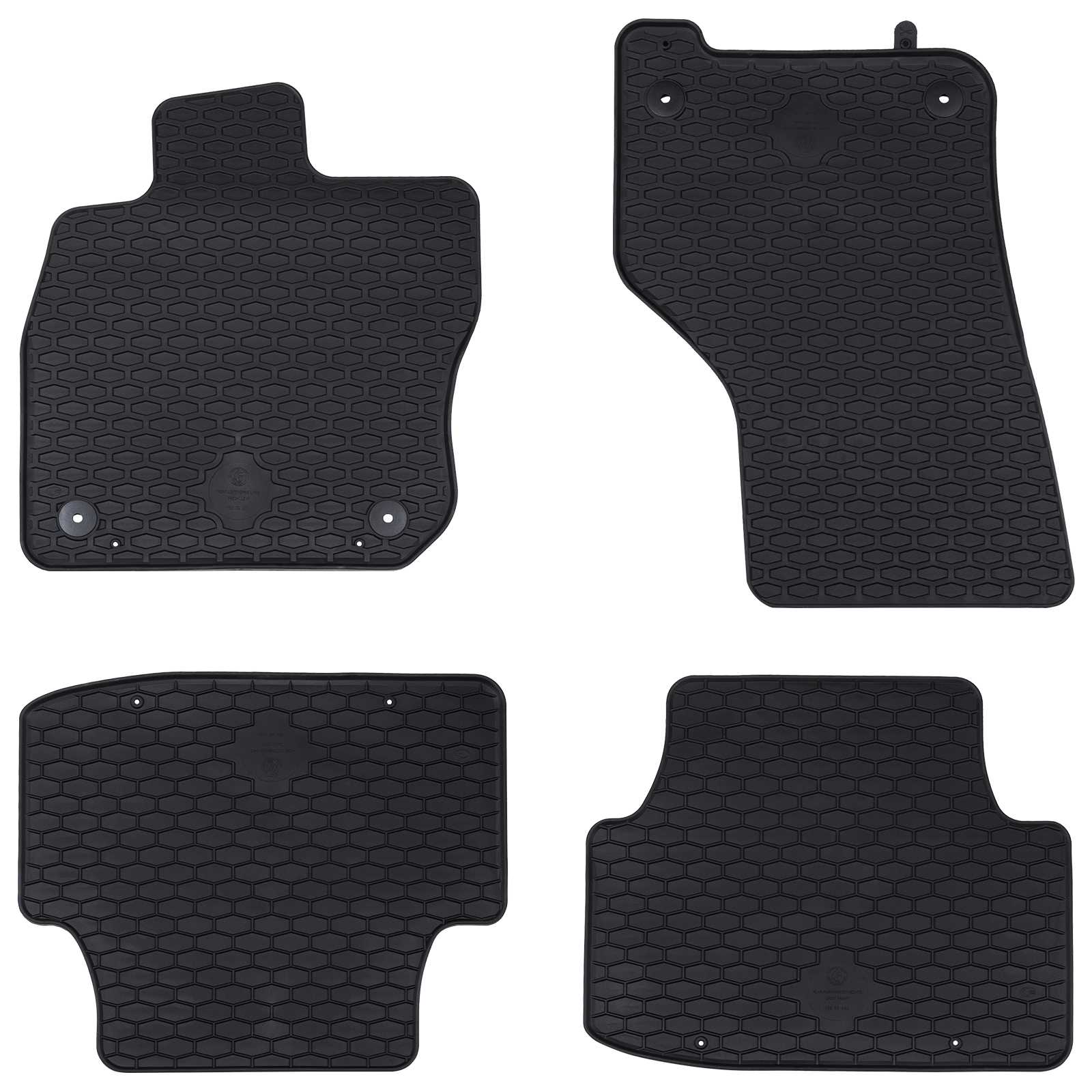 VidaXL tapis de sol de voiture 4 pièces noir adapté à la variante VW Golf VIII TPE