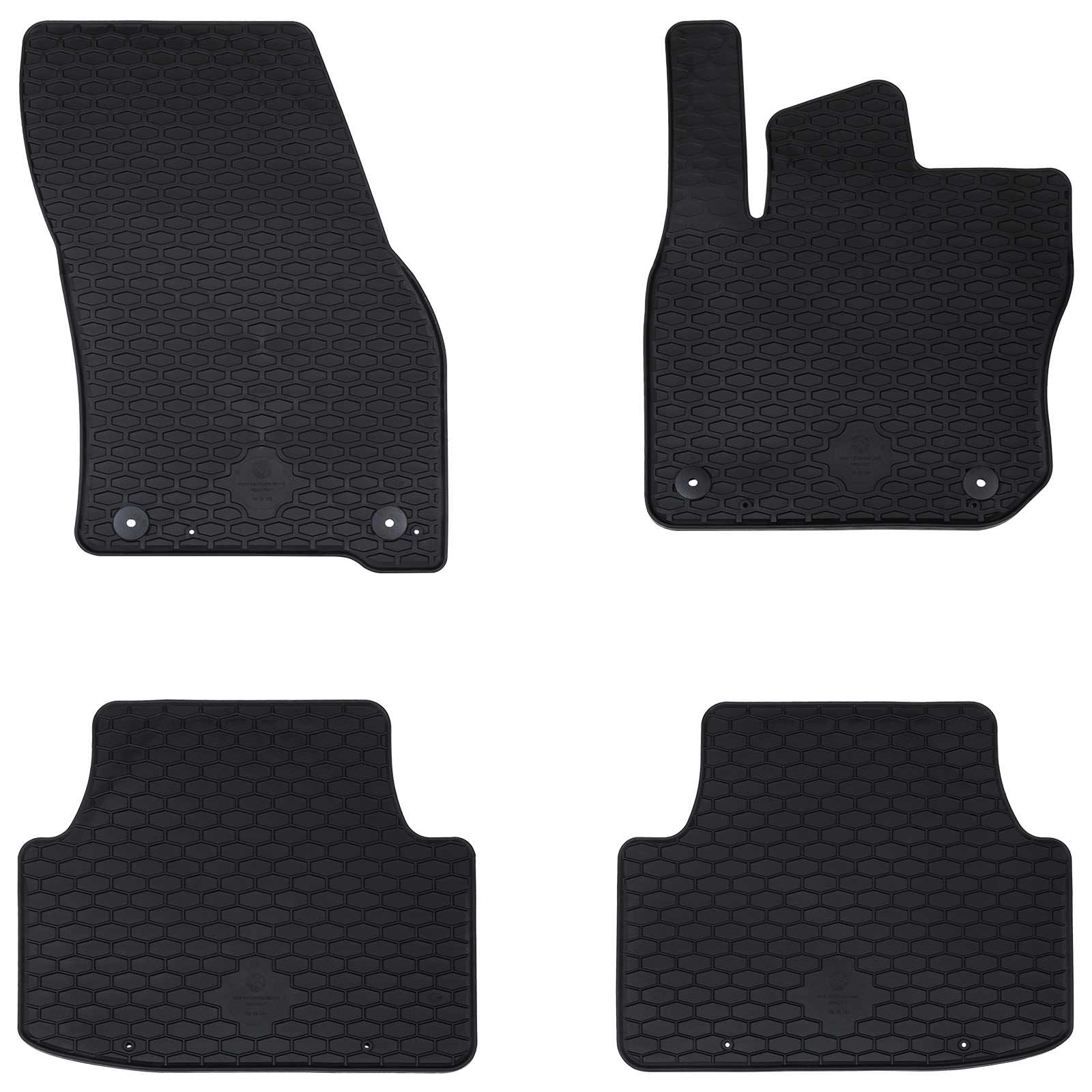 VidaXL tapis de sol de voiture noir TPE