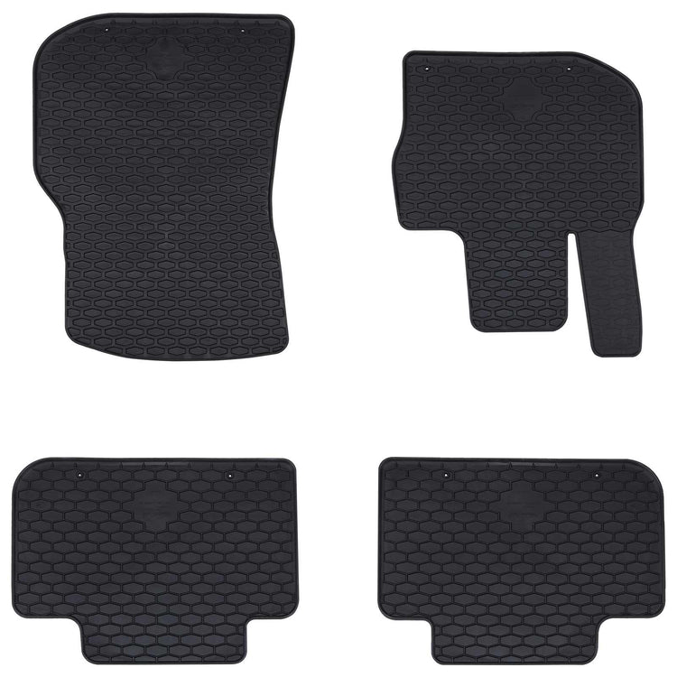 VidaXL tapis de sol de voiture 4 pcs noir adapté pour BMW x3, x4 4d arrière tpe