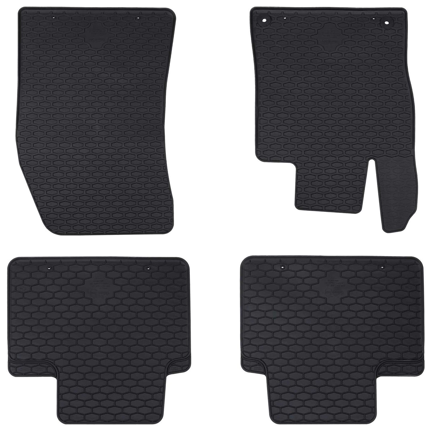 VidaXL tapis de sol de voiture 4 pcs noir TPE