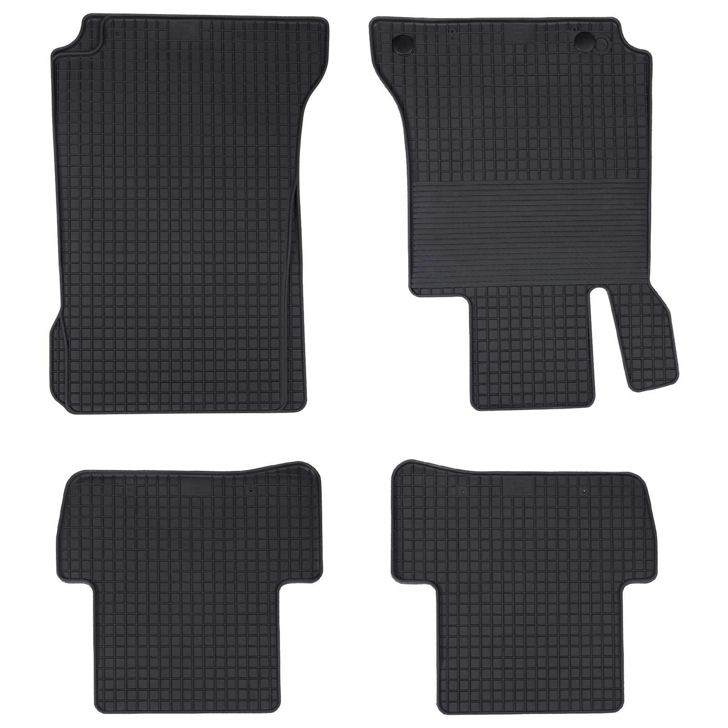 VidaXL tapis de sol de voiture 4 pcs noir adapté à la Classe C W205 4D arrière