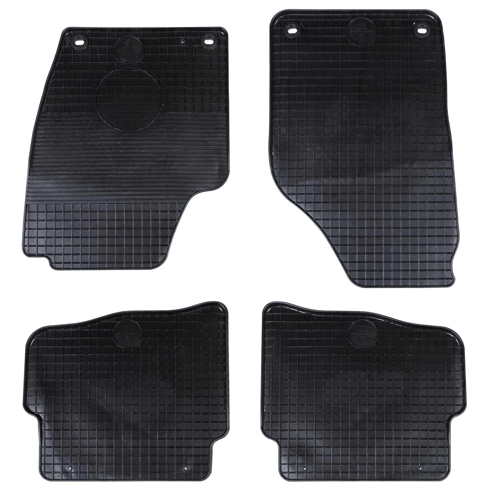 VidaXL tapis de sol de voiture 4 pièces noir pour VW Polo 10 01-09 NS