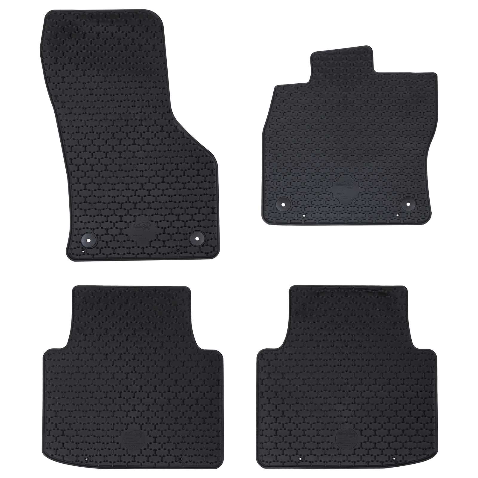 VidaXL tapis de sol de voiture 4 pièces noir adapté pour VW Arteon 4D arrière TPE