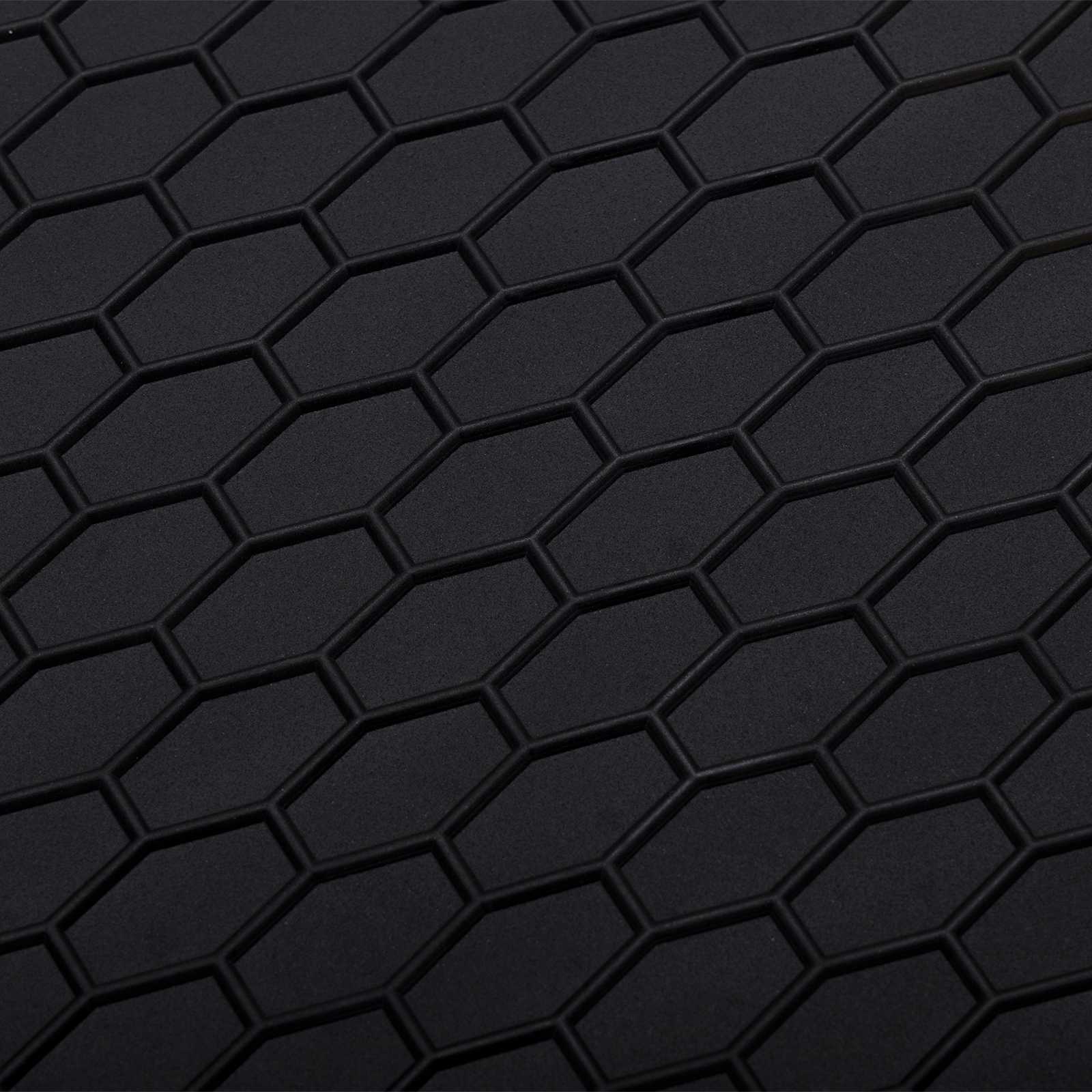 VidaXL tapis de sol de voiture en caoutchouc noir