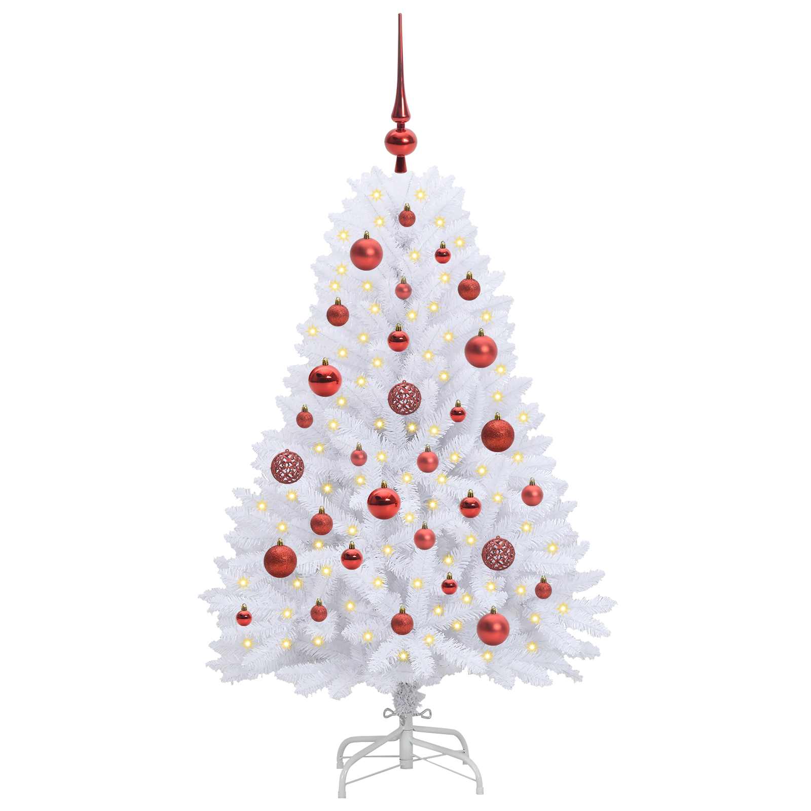 Vidaxx sapin de Noël artificiel pliant blanc 120 cm PVC et acier