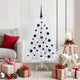 Vidaxx sapin de Noël artificiel pliant blanc 120 cm PVC et acier