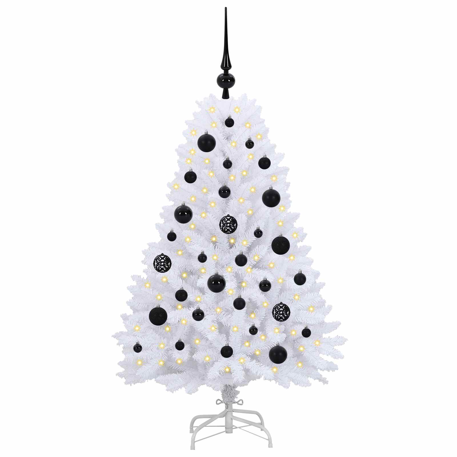 Vidaxx sapin de Noël artificiel pliant blanc 120 cm PVC et acier