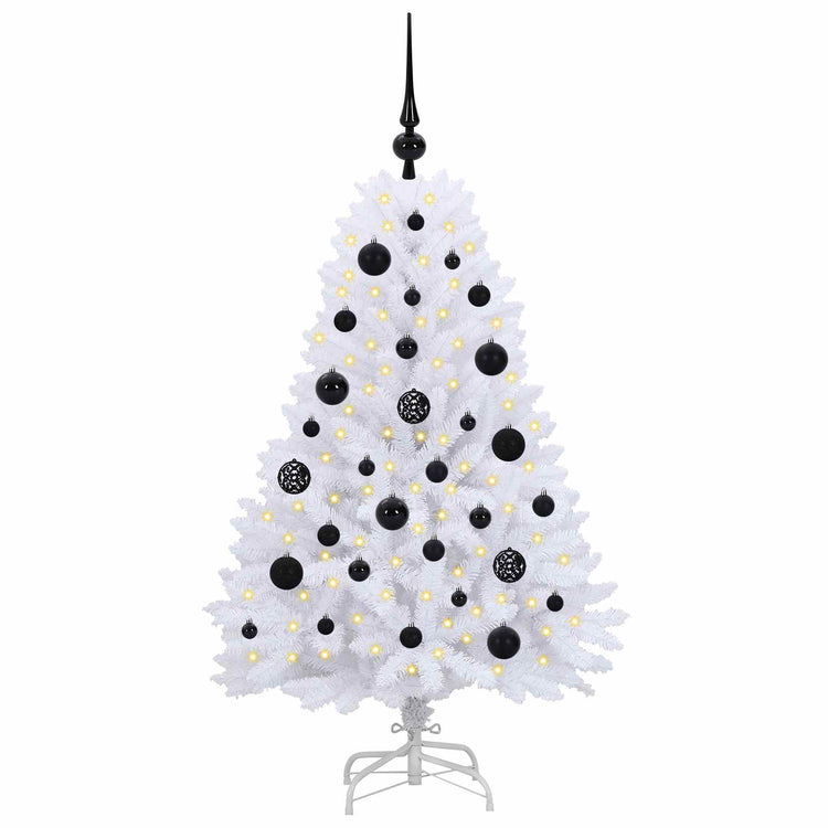 Vidaxx sapin de Noël artificiel pliant blanc 120 cm PVC et acier