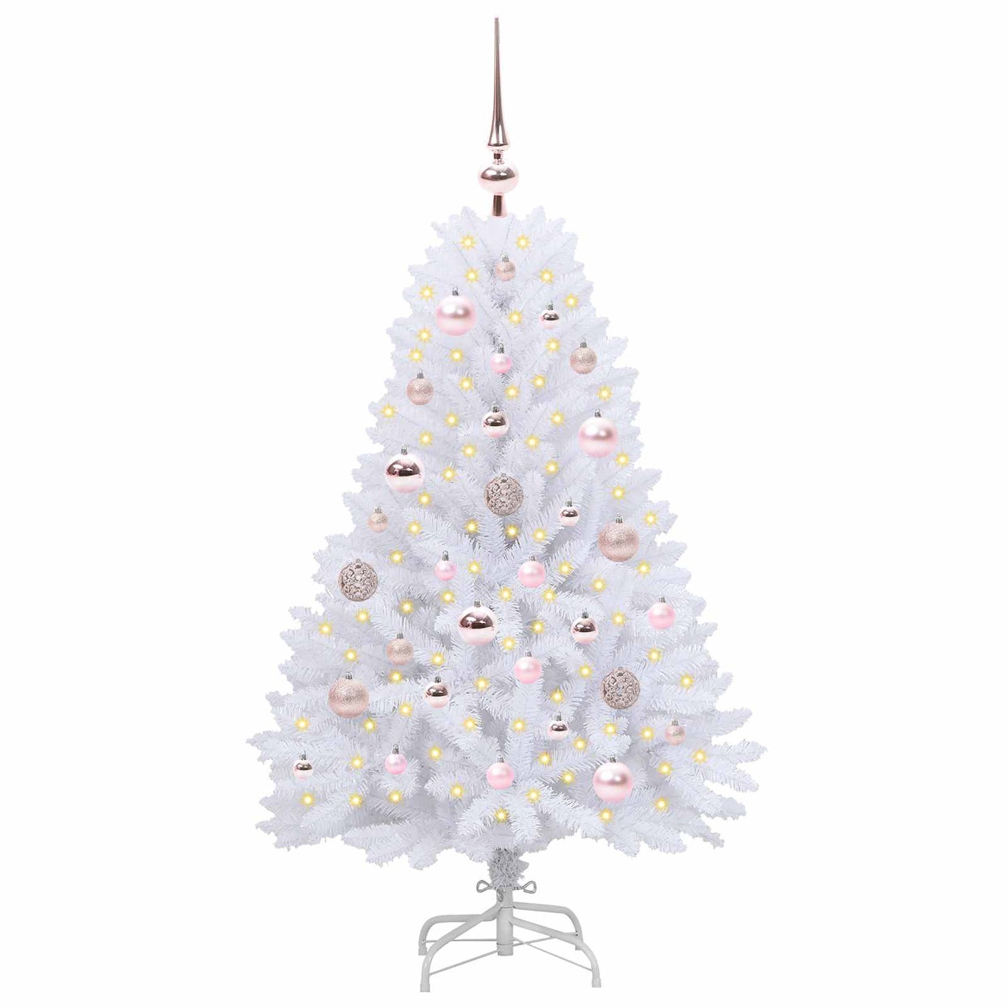 Vidaxx sapin de Noël artificiel pliant blanc 120 cm PVC et acier